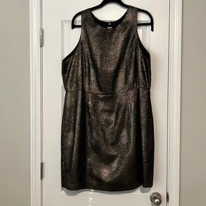 Metallic Open-Back Dress